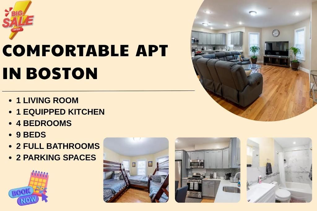 4br - Pet Friendly & Free Parking, Near Mbta Station 2331 Apartment *