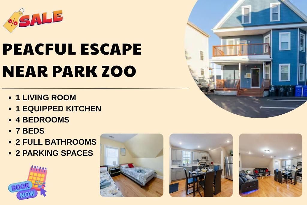 Family-Friendly 4Br Boston Stay Near Franklin Park, Free Parking, Near Mtba 233-3 Apartment
