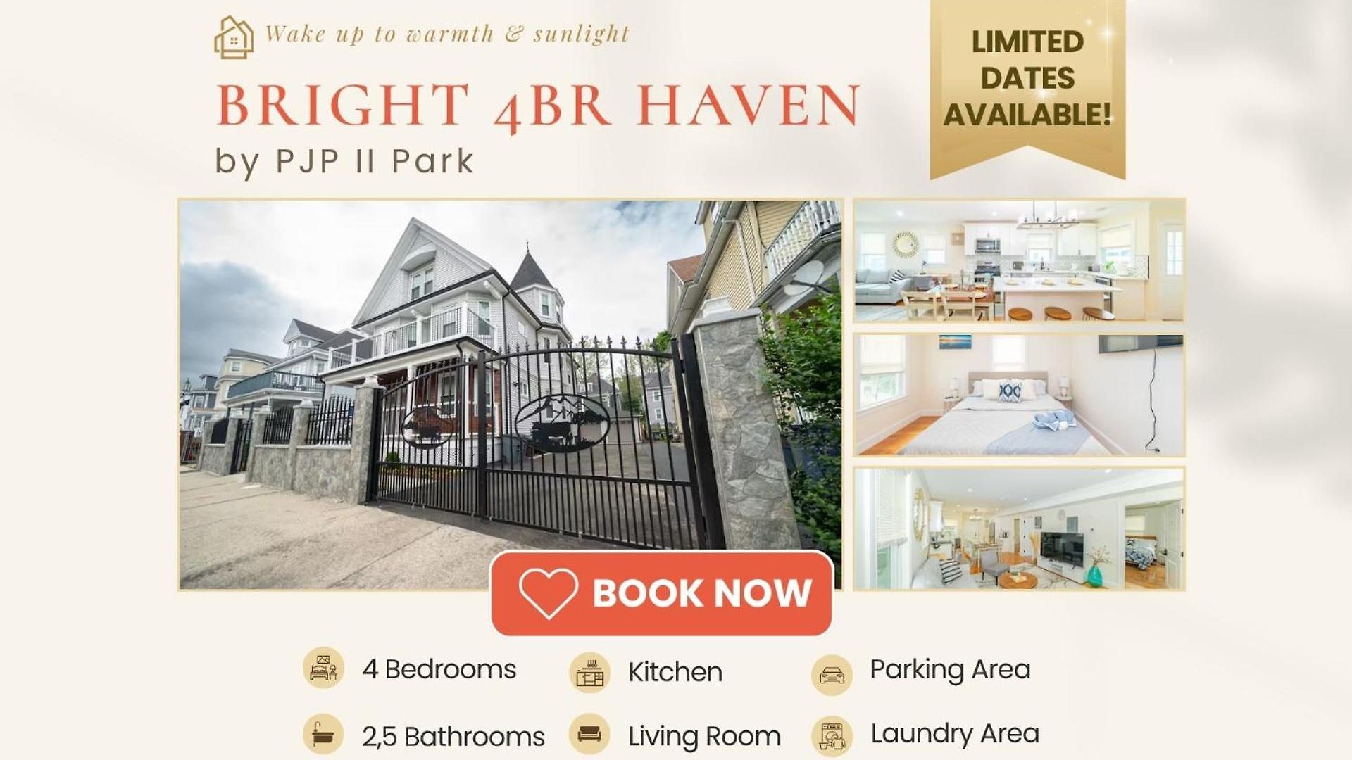 Apartment Bright & Spacious 4br & 2ba - Bathtub, Free Parking Near Red Line 802 *