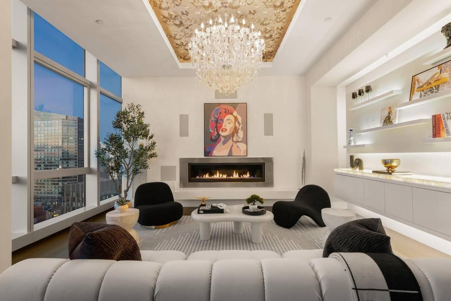 Penthouse Residences Living Modern Boston