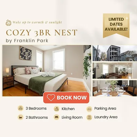 558-1 - Spacious & Modern 3br Near Franklin Park * Boston