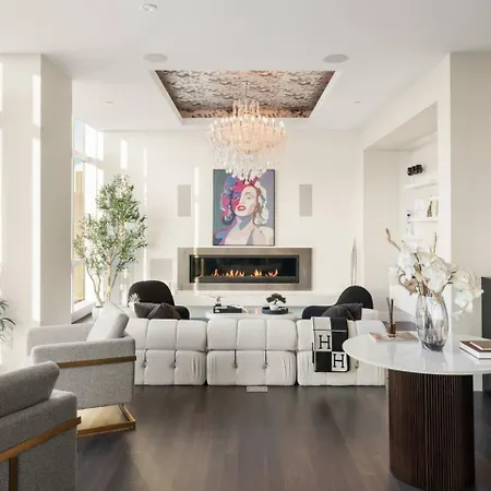 Penthouse Residences Living Modern Apartment Boston