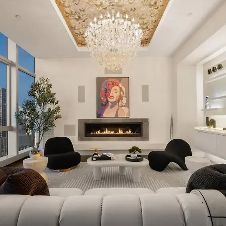 Penthouse Residences Living Modern Boston