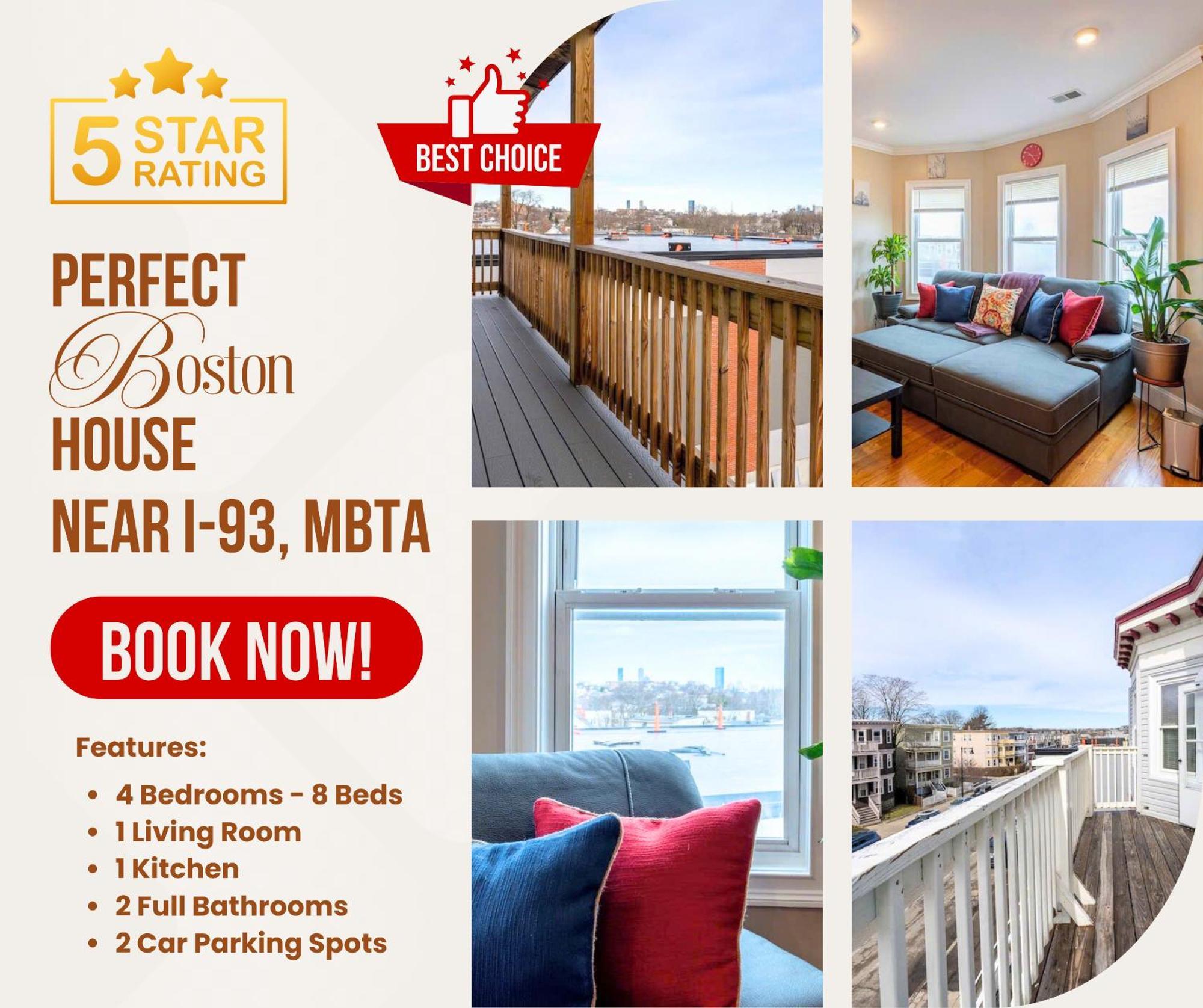 Vibrant 4Br Boston Apt - Balcony, Bathtub, Tv Near I-95 & Pet Friendly 903 *