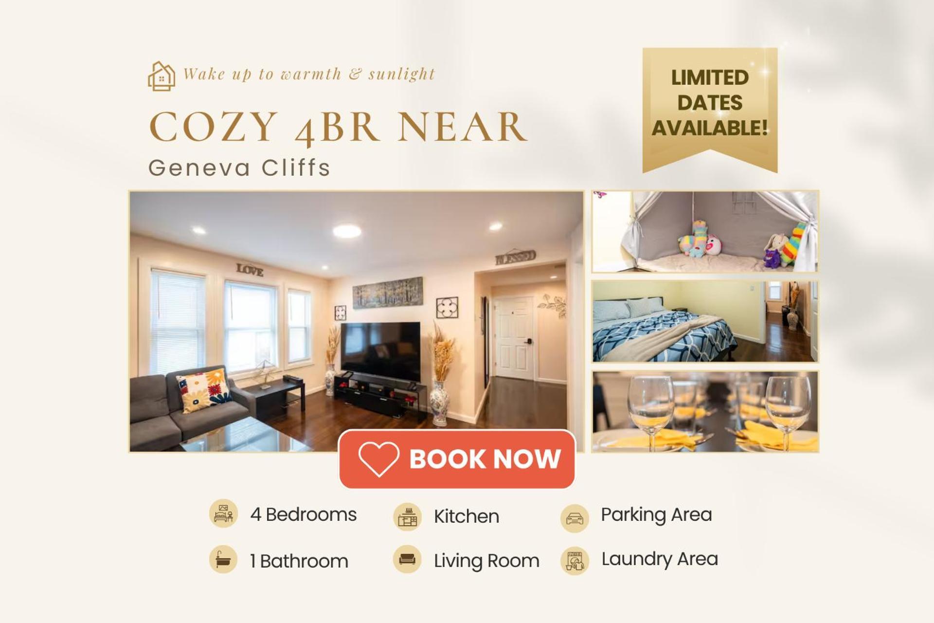 30-1 - 4br - Cozy Near Geneva Cliffs