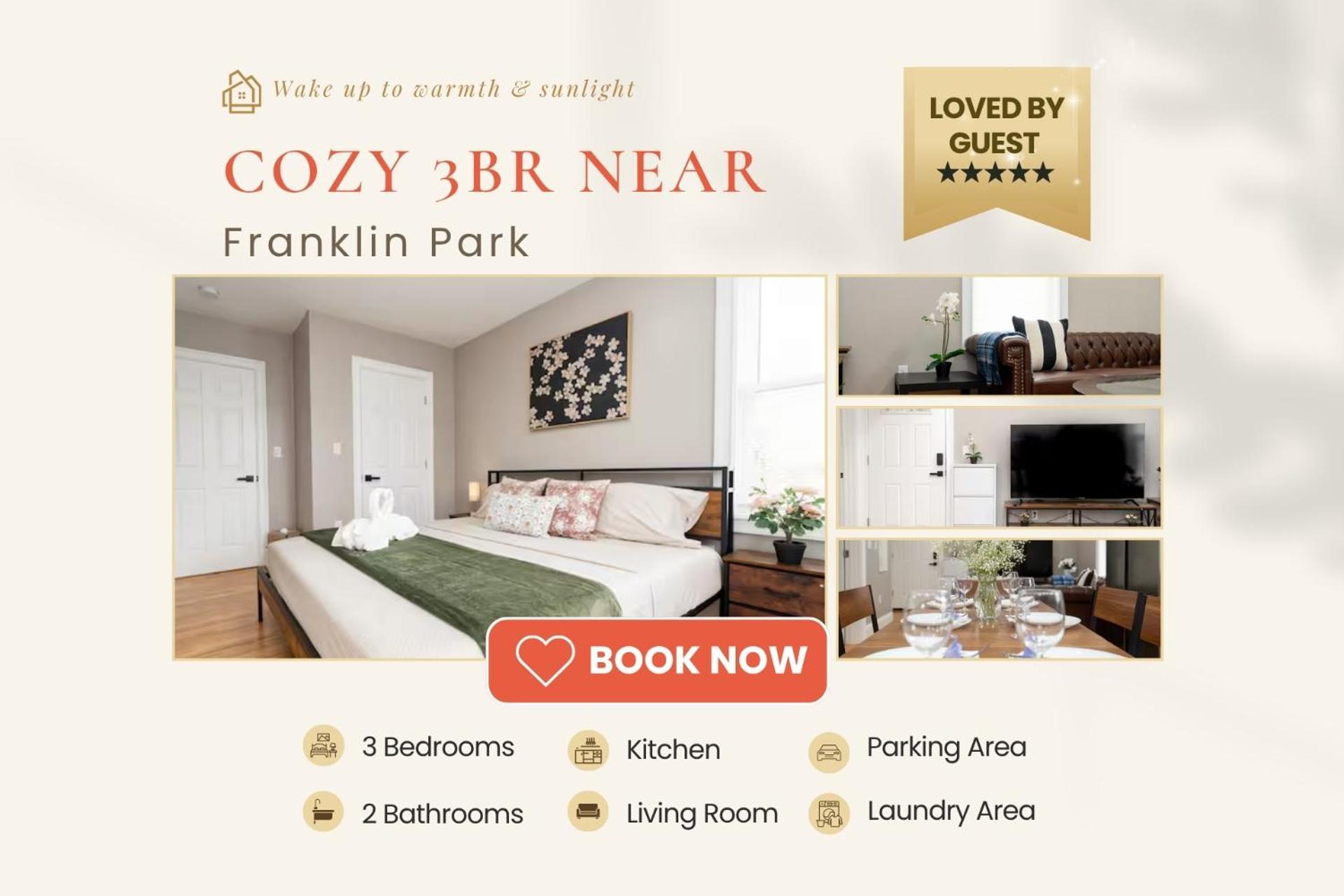 Apartment 558-3 3br - Modern Nest Near Franklin Park