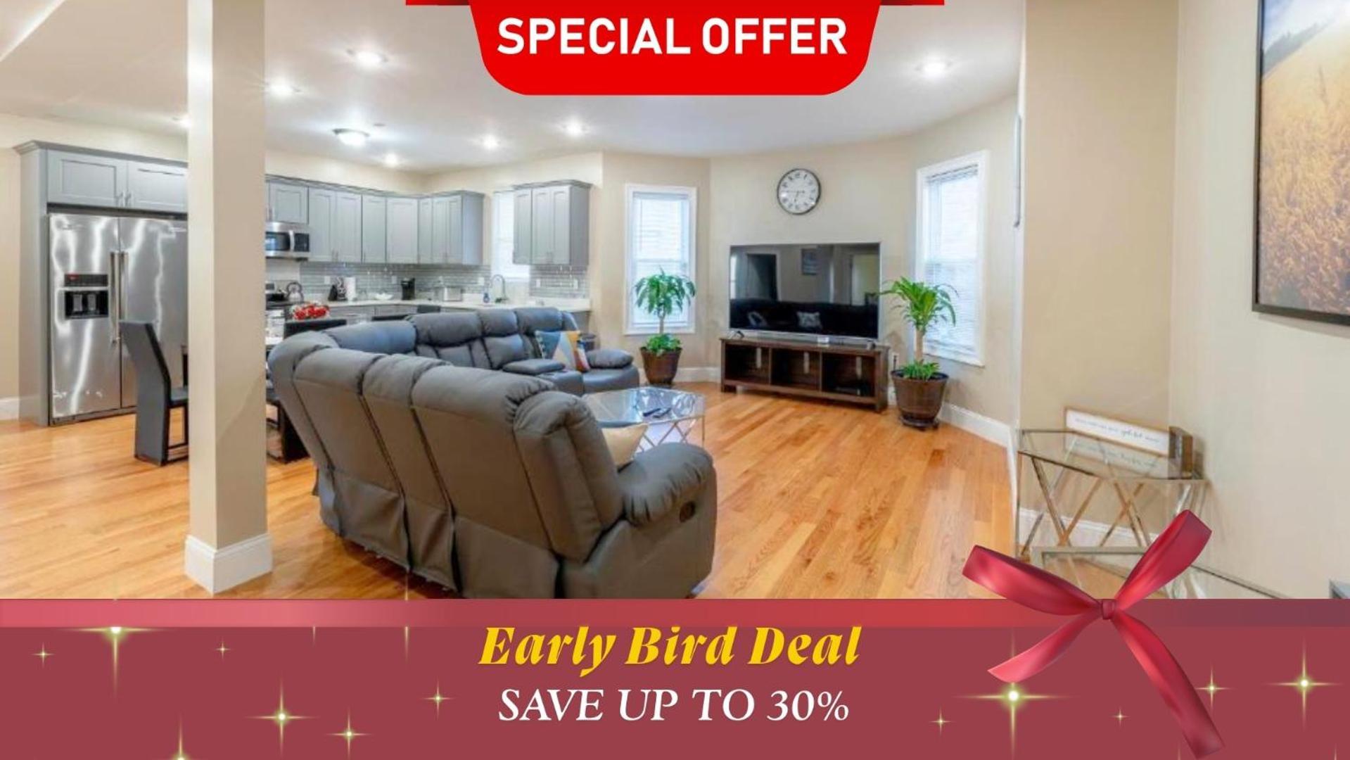 233-1 4br - Cozy Near Mbta Station Apartment *