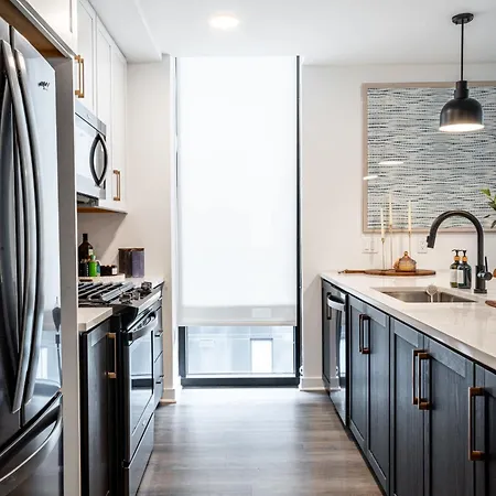 Seaport Fireplace Gym & Pool Access Apartment Boston